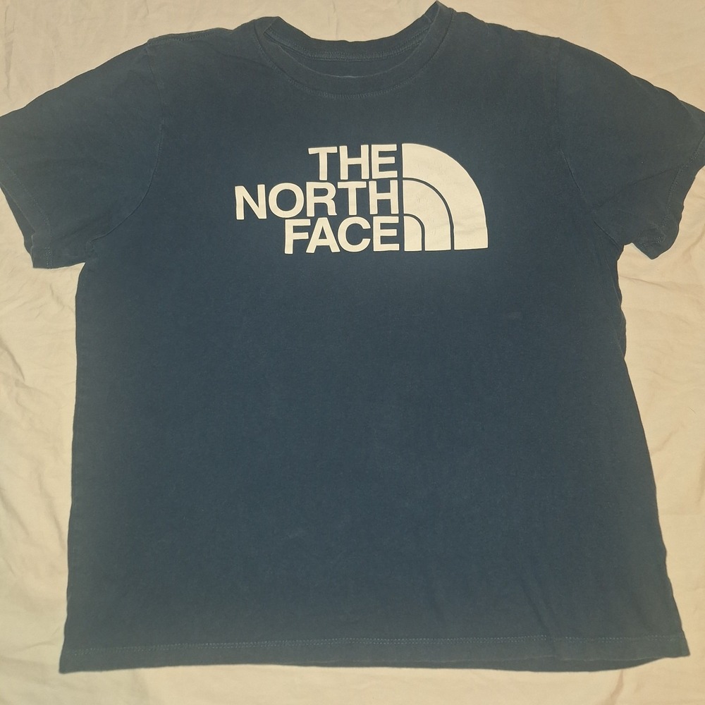 The North Face Mens Navy Blue Half Dome Graphic Logo T-Shirt Short Sleeve L